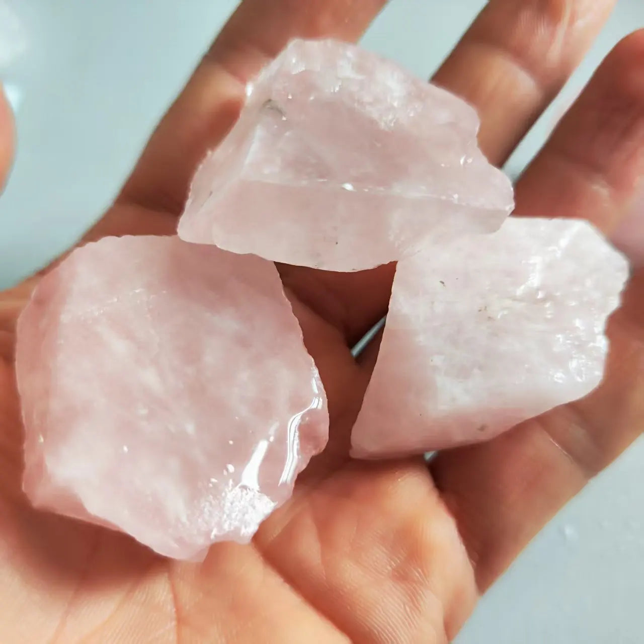 Natural Rose Quartz Pink Crystal Stone Home Decoration Stone Healing