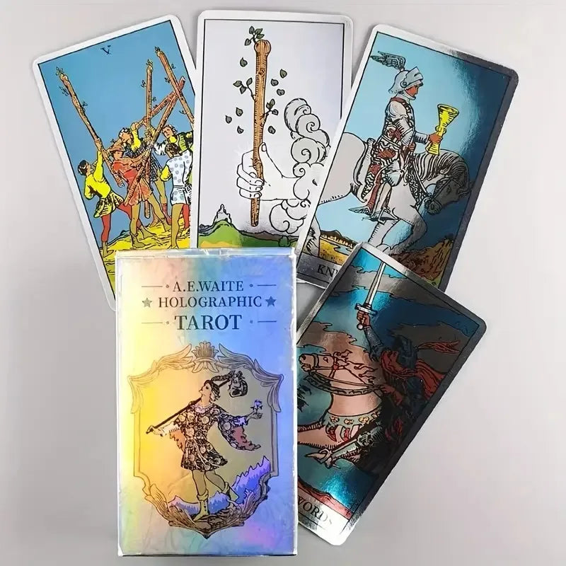 1 Box Classic Tarot Card Board Game With Holographic Flash Cards