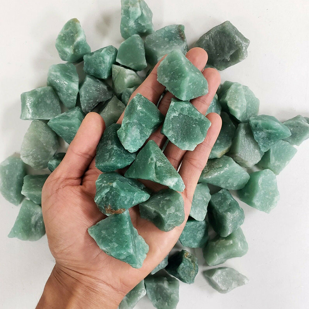 Natural Green Aventurine Crystal Quartz Raw Rough Tangling Jade