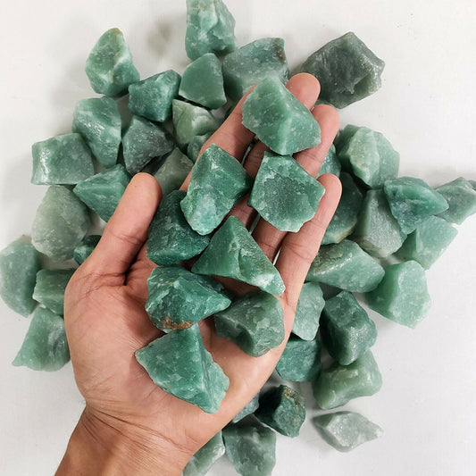 Natural Green Aventurine Crystal Quartz Raw Rough Tangling Jade
