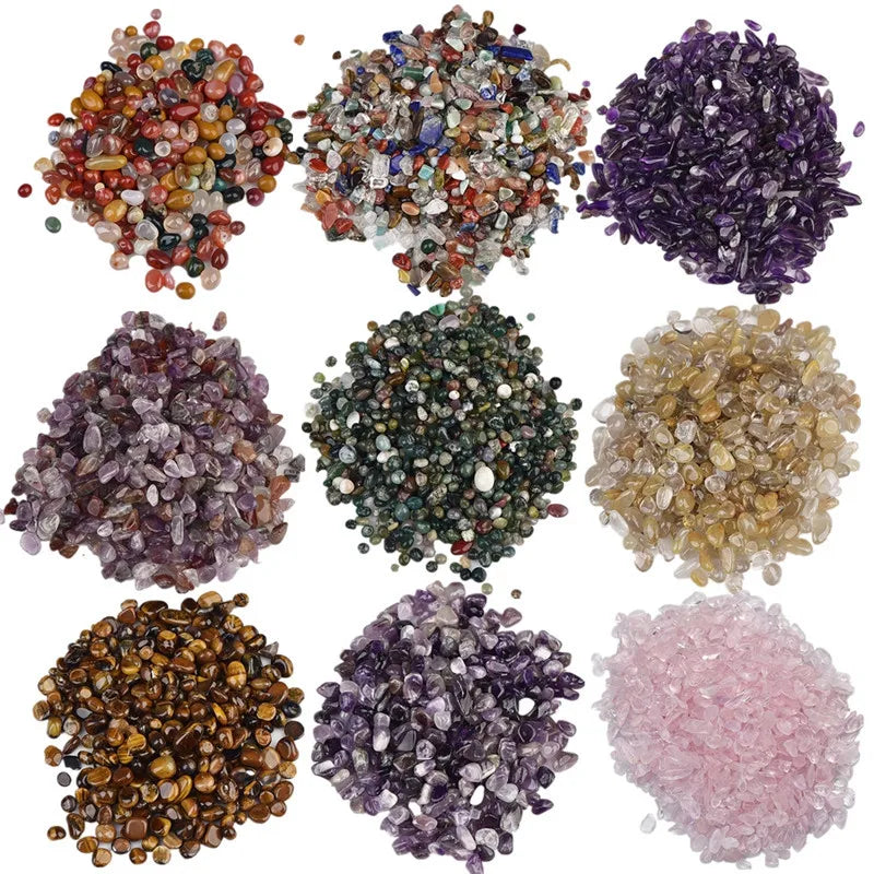 Natural Stones Gravel Crystals Chip Quartz Ore Minerals Reiki Healing