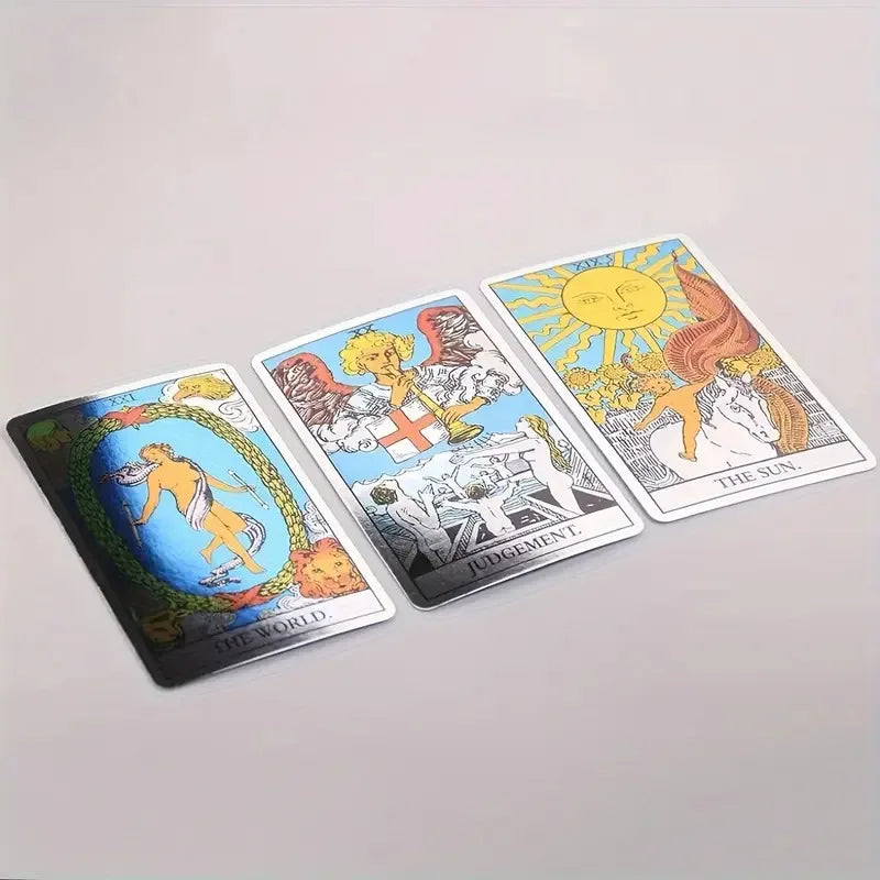 1 Box Classic Tarot Card Board Game With Holographic Flash Cards