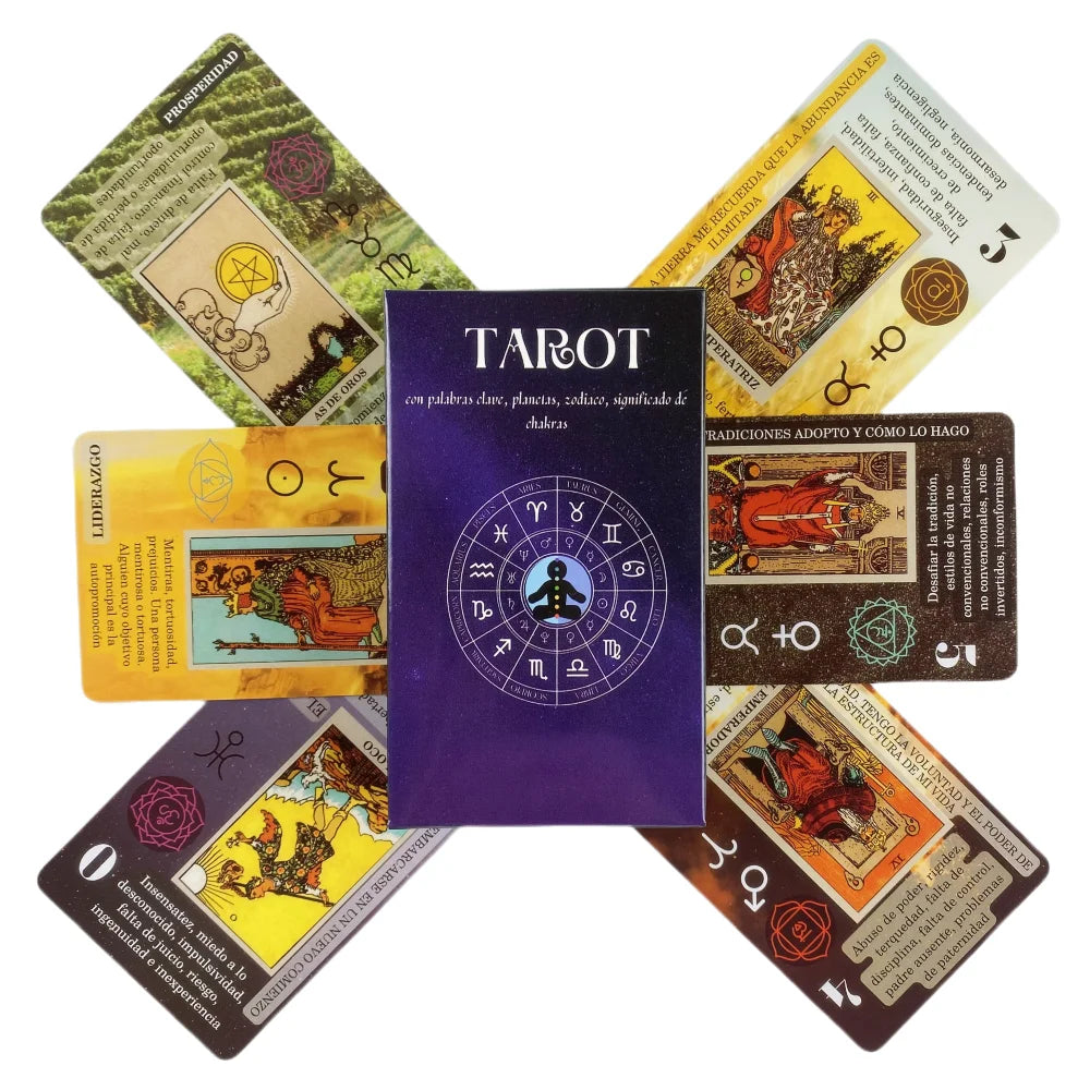 1 Box Meaning On Cards Spanish English Version Tarot Deck With