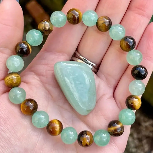 White Good Luck Bracelet - Crystal Healing Natural Stone Stress Relief