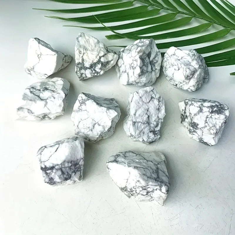 Natural Howlite Crystal And Gem Raw Stone Healing Crystal Stone Home