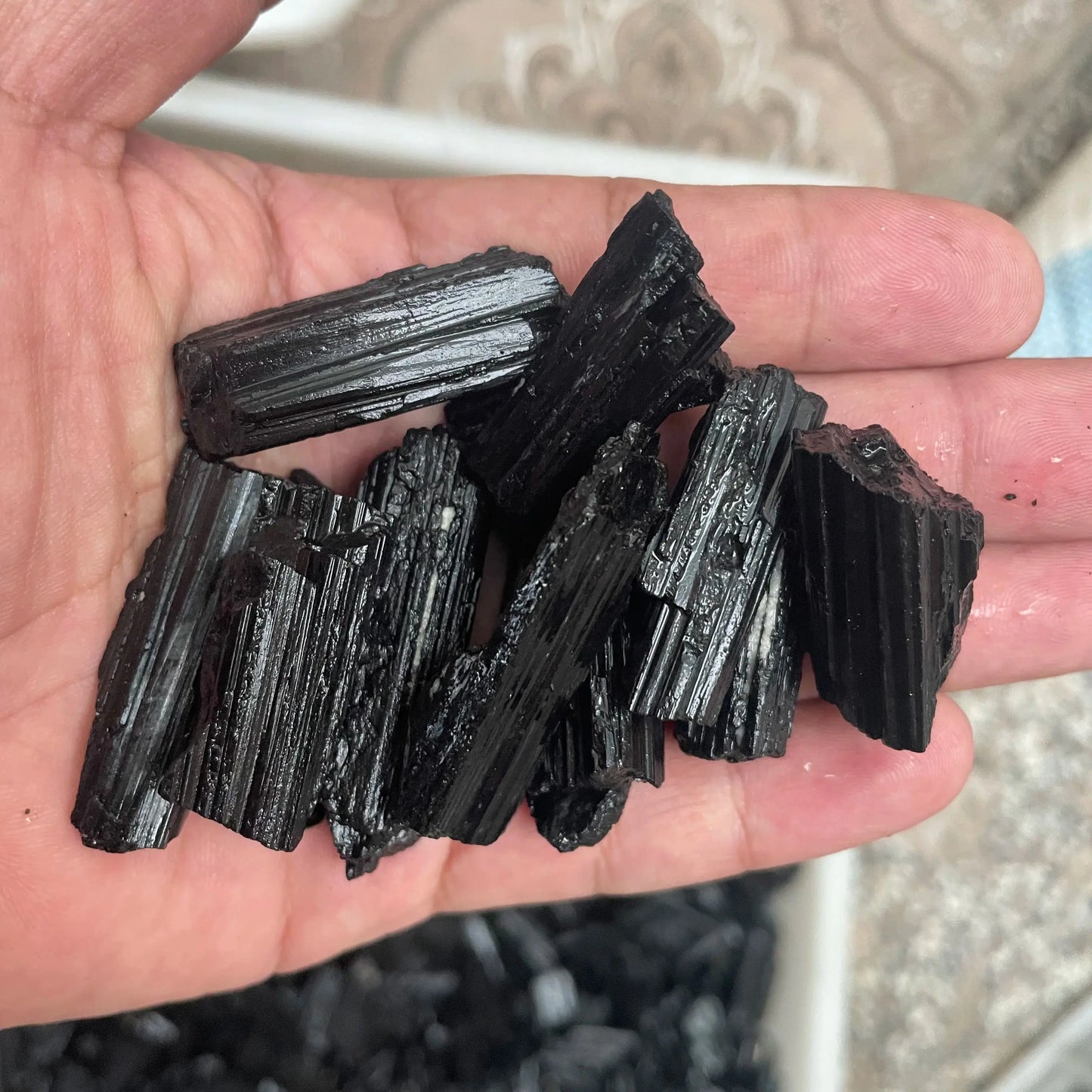 100g/Pack Bulk Lot Rare Rough Natural Black Tourmaline Raw Stone