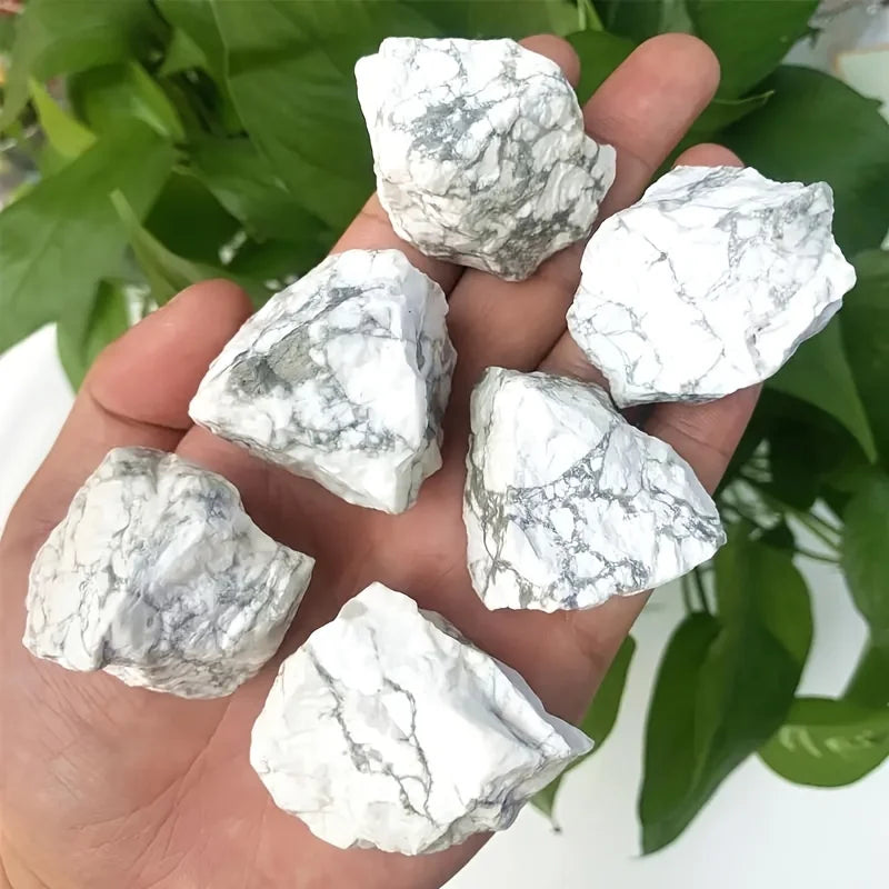 Natural Howlite Crystal And Gem Raw Stone Healing Crystal Stone Home