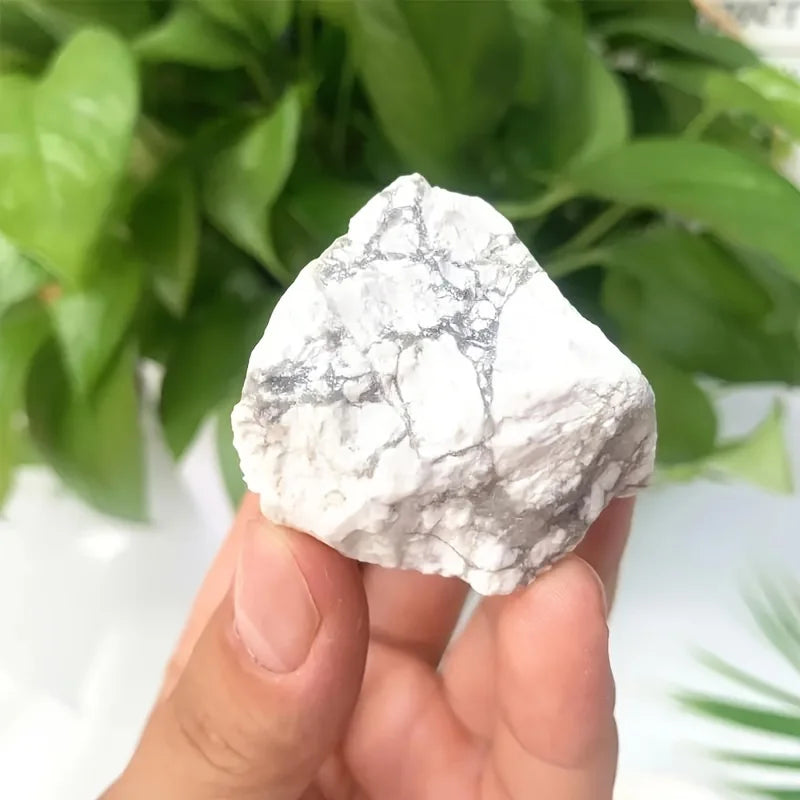 Natural Howlite Crystal And Gem Raw Stone Healing Crystal Stone Home