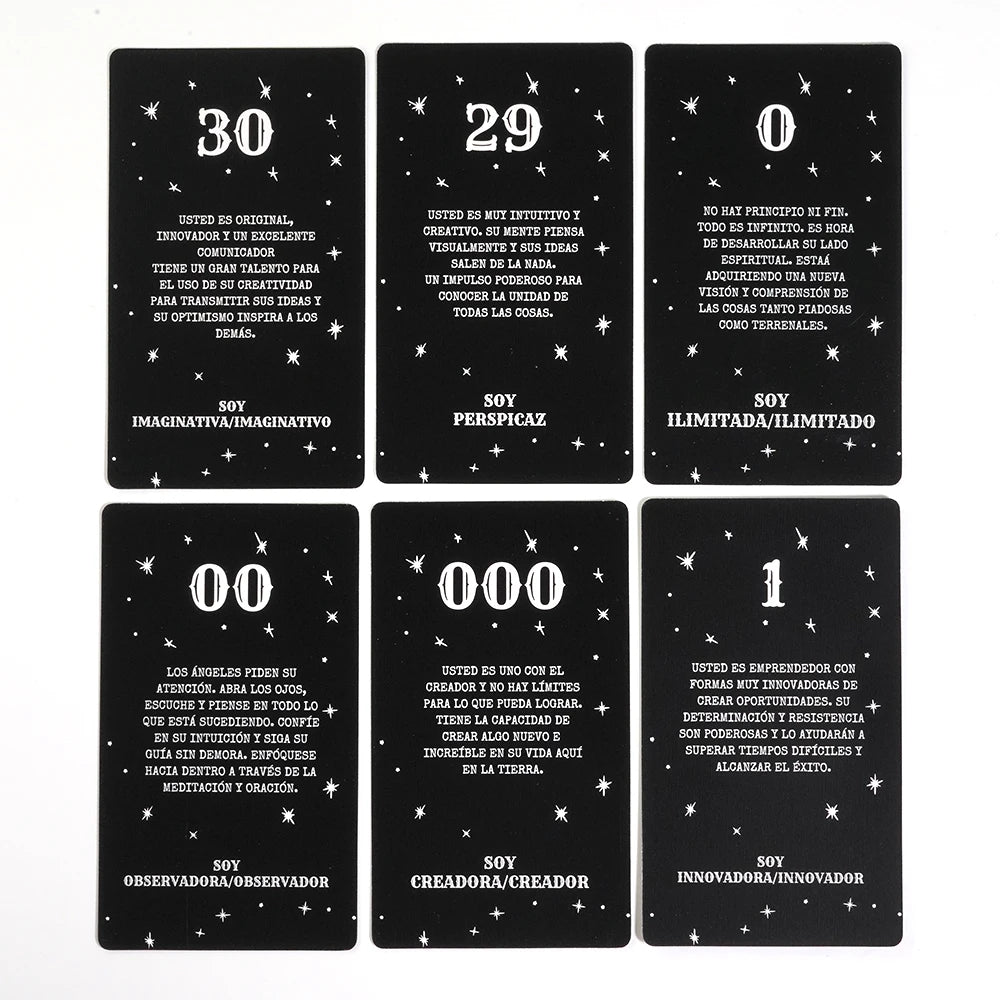 Oráculo En Espa?ol, Mensajes De Número De ?ngel, 53 Cartas, Números