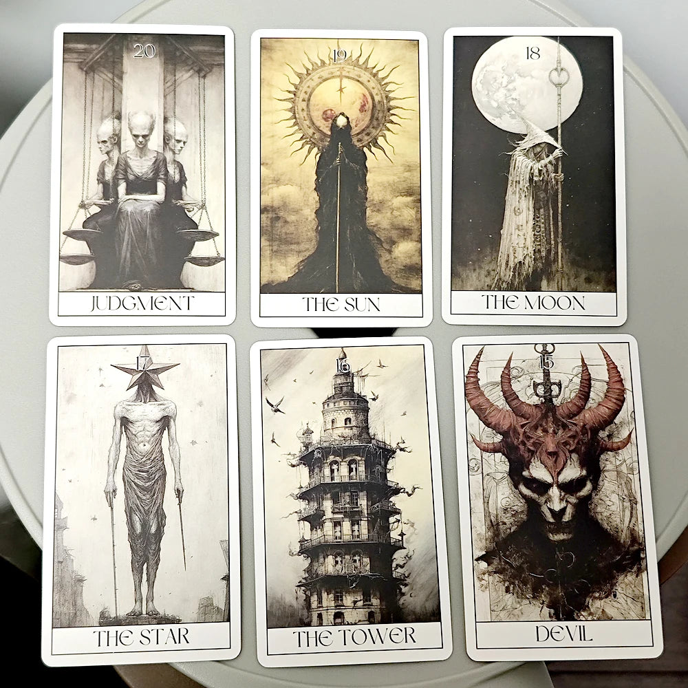 Gothic Tarot Deck Horror Style 78 Rider-waite Cards 10.3*6cm Embark on