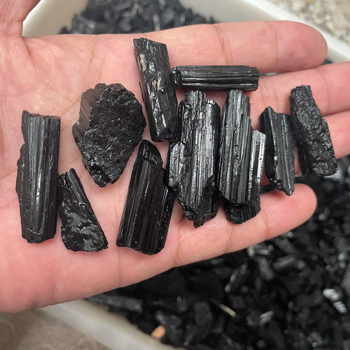 100g/Pack Bulk Lot Rare Rough Natural Black Tourmaline Raw Stone