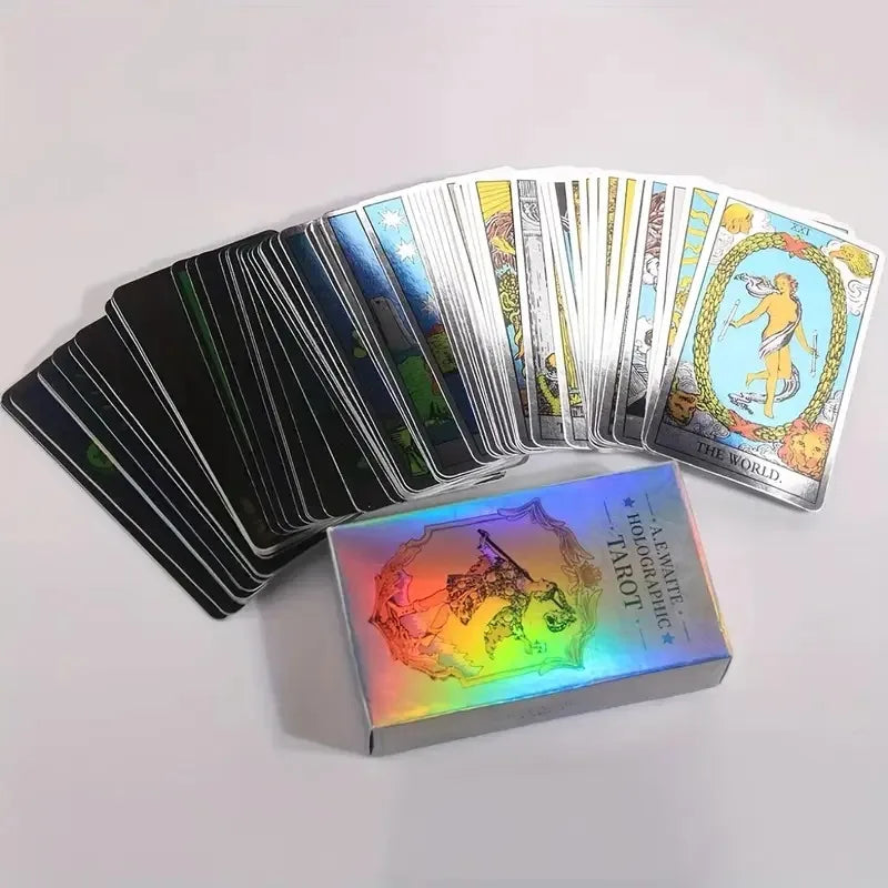 1 Box Classic Tarot Card Board Game With Holographic Flash Cards