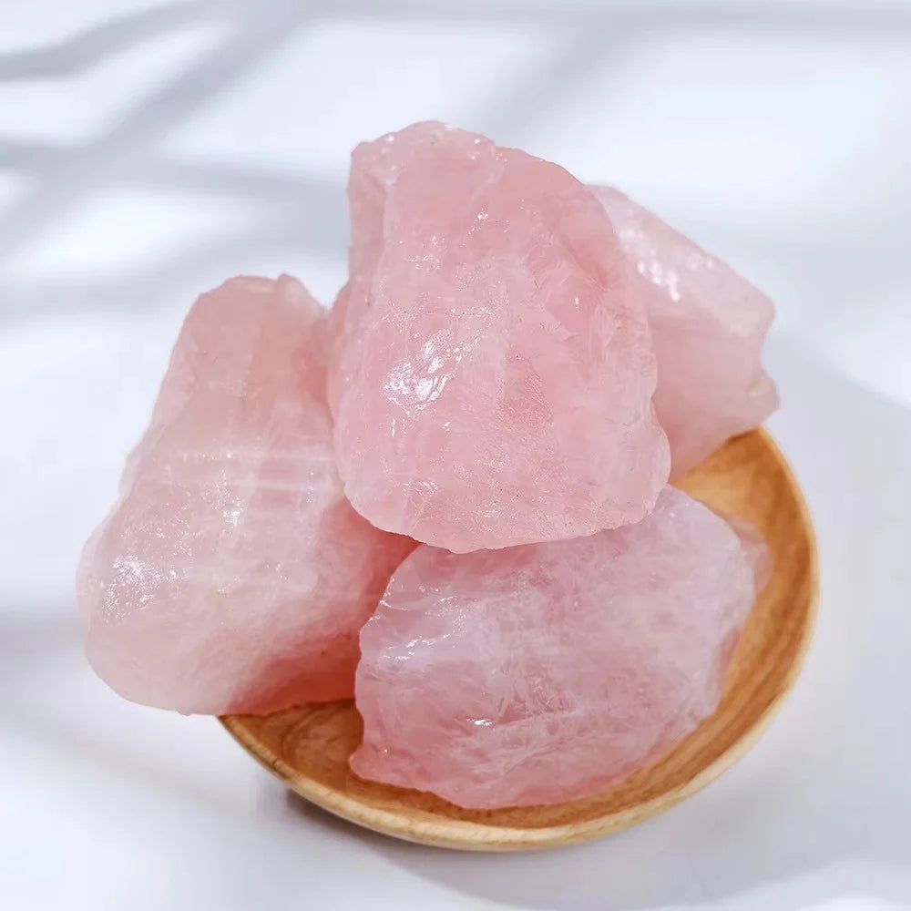 100% Natural Rose Quartz Stone Raw Crystals Stones Healing Mineral