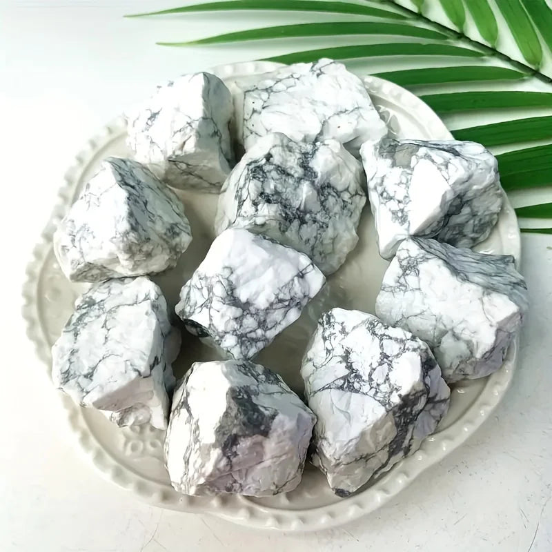 Natural Howlite Crystal And Gem Raw Stone Healing Crystal Stone Home