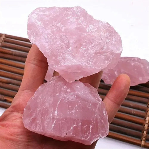 100% Natural Rose Quartz Stone Raw Crystals Stones Healing Mineral
