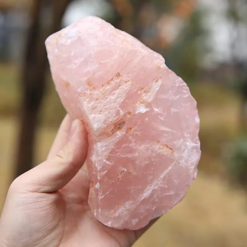 100% Natural Rose Quartz Stone Raw Crystals Stones Healing Mineral