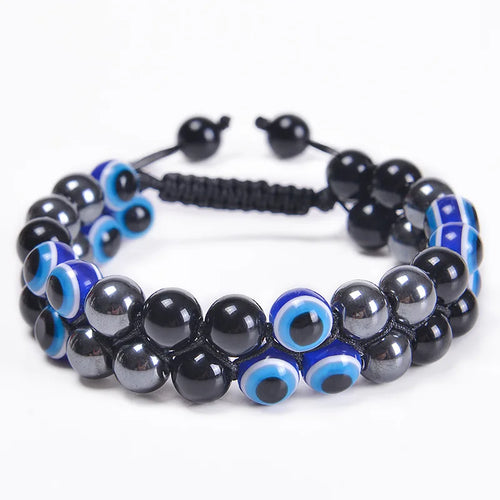 Triple Protection Bracelet 8mm Beads Bracelet Tigers Eye Black